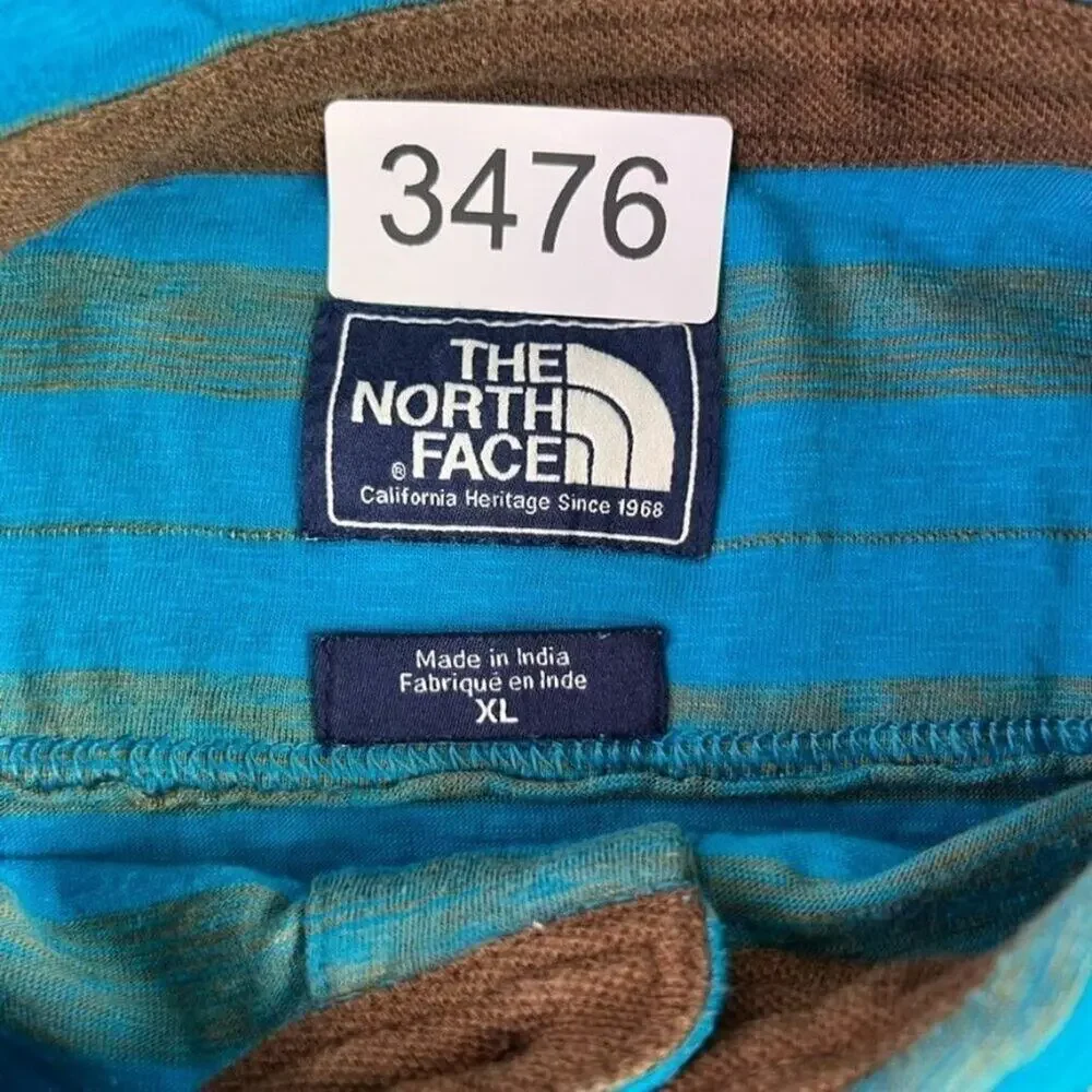 The North Face Polo Shirt Mens Blue Teal California Heritage Golf Performance